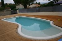 Vecteur bois - Terrasse plage piscine en douglas